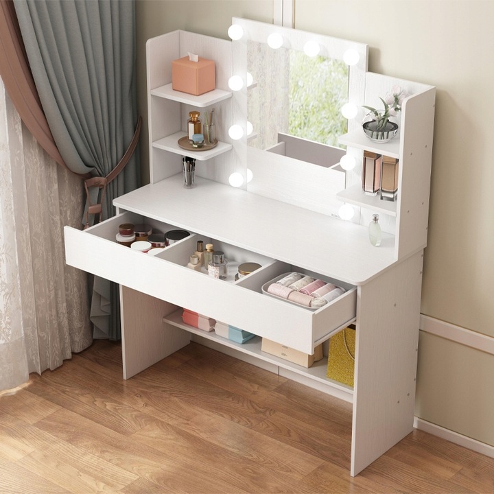 TOALETKA-KOSMETYCZNA-MAKIJAZU-WIZAZU-Z-LUSTREM-LED-LOFT-NOWOCZESNA-110-CM-Marka-Rebiko