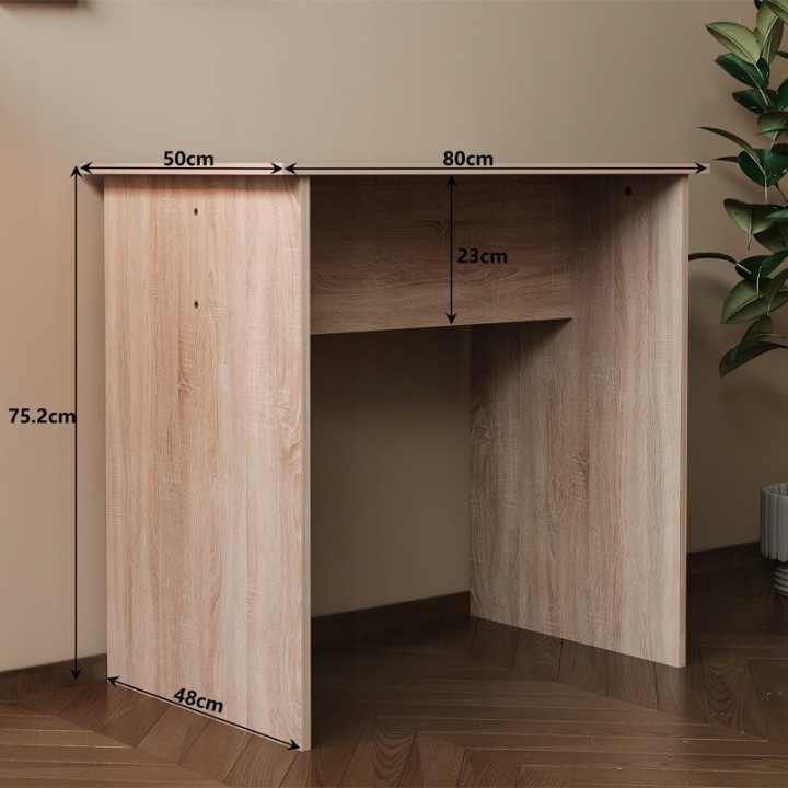 BIURKO-KOMPUTEROWE-SKANDYNAWSKI-STOLIK-DO-BIURA-POKOJU-LOFT-DAB-SONOMA-80CM-Kolor-mebla-dab-sonoma