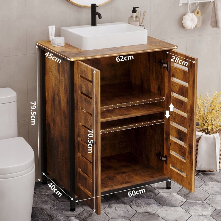 SZAFKA-POD-UMYWALKE-LAZIENKOWA-BRAZOWA-LOFT-STOJACA-RUSTYKALNA-POLKA-REGAL-Typ-stojace
