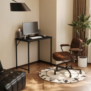 Biurko komputerowe stolik czarny industrialne do biura nowoczesne loft 80cm