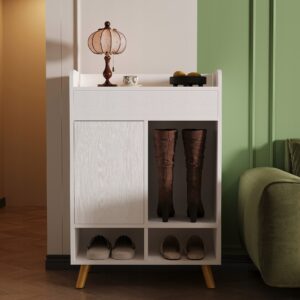 Szafka na buty biała pojemna z szufladą 60 cm