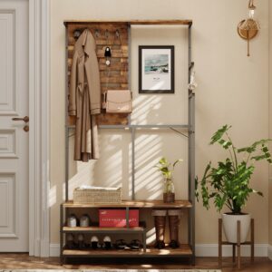 Wieszak na ubrania industrialny szafka na buty stojak loft siedzisko haczyk