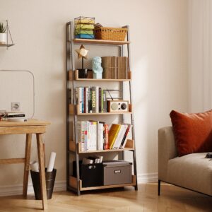 Regał drabinka loft na książki do salonu